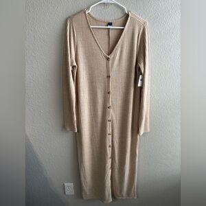❤️Old Navy Rib Knit Cardigan Midi Dress